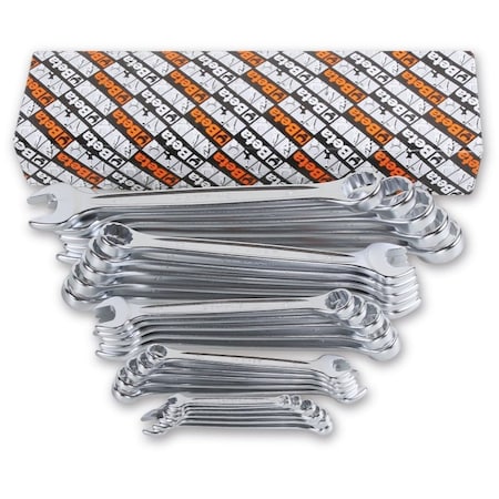 Beta 42/S26 Set of 26 12-Point 15 Degrees Offset Combination Wrenches, Slim Profile, Metric 6-32mm 000421070